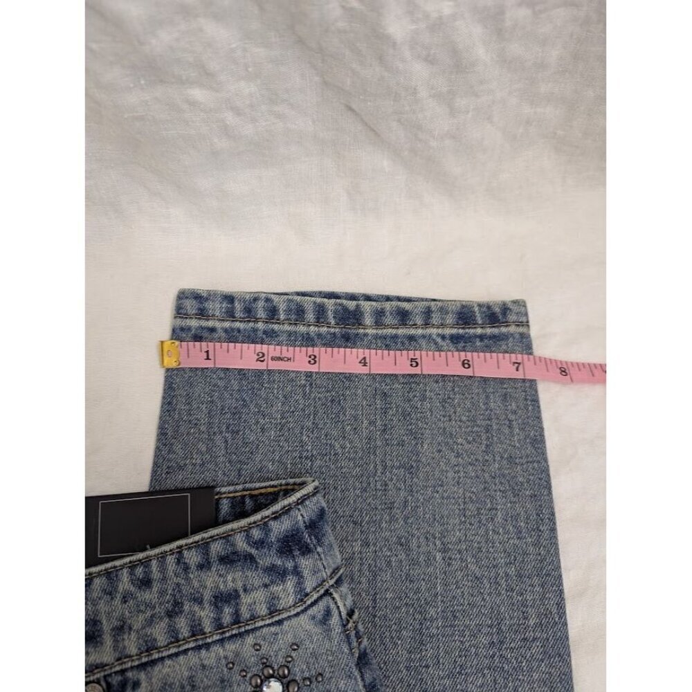 Harley Davidson studded out jeans womens size 31 embellished 100% cotton I8 - Picture 15 of 16